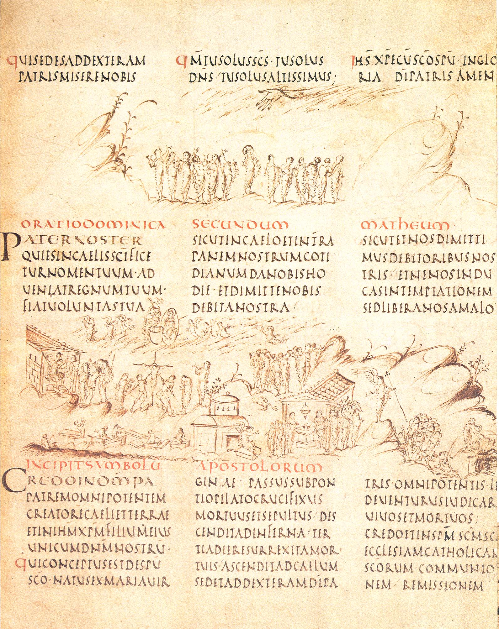 Page from Utretch Psalter.